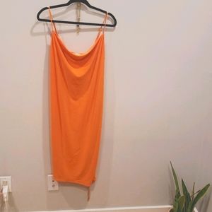 Zara Orange Slip Dress